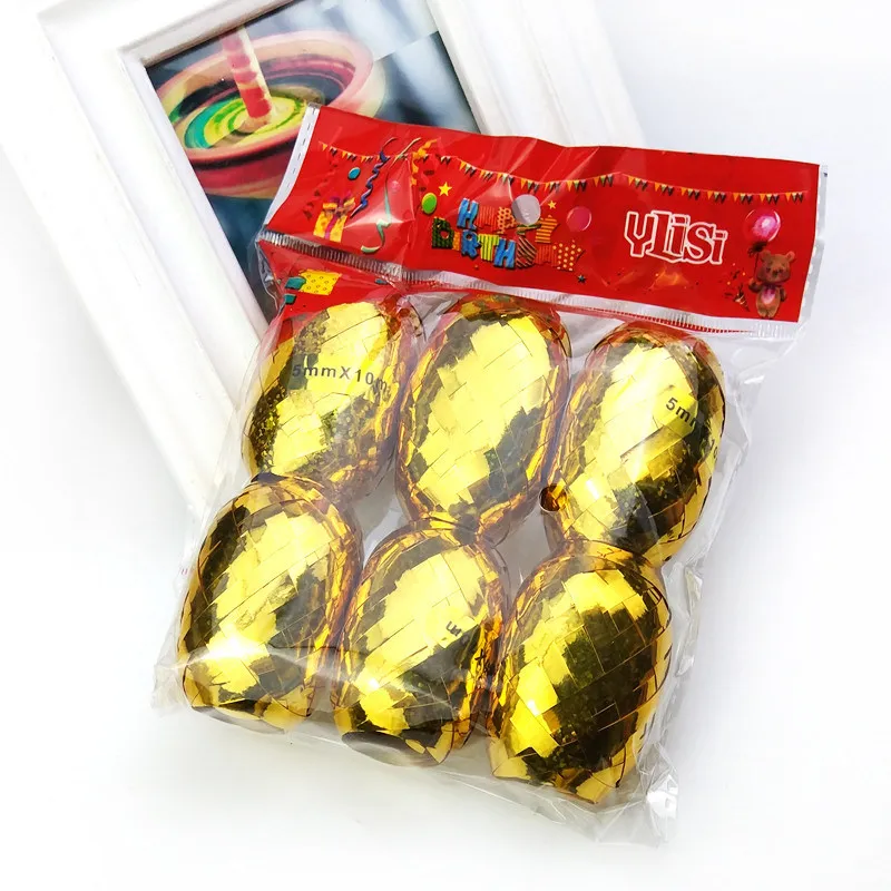 6pcs Gold Ribbon 15 шт. 12 дюймов металлический Агат блесток воздушный шар набор мраморный шар День рождения украшение день Святого Валентина Свадьба конфетти шар - Цвет: 6pcs Gold Ribbon