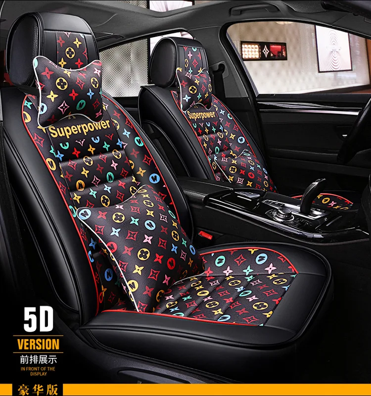 Модные автомобильные аксессуары hello kitty Fundas Coche Asiento универсальный чехол на заднее сидение автомобиля кожаный чехол для автокресла Универсальный