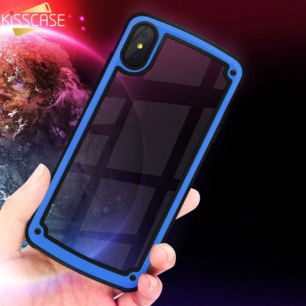 KISSCASE Shockproof Phone Case For Samsung S10 S9 Plus Note 9 8 M20 Clear Glass A7 A9 2018 J6 Prime Cover Capa |