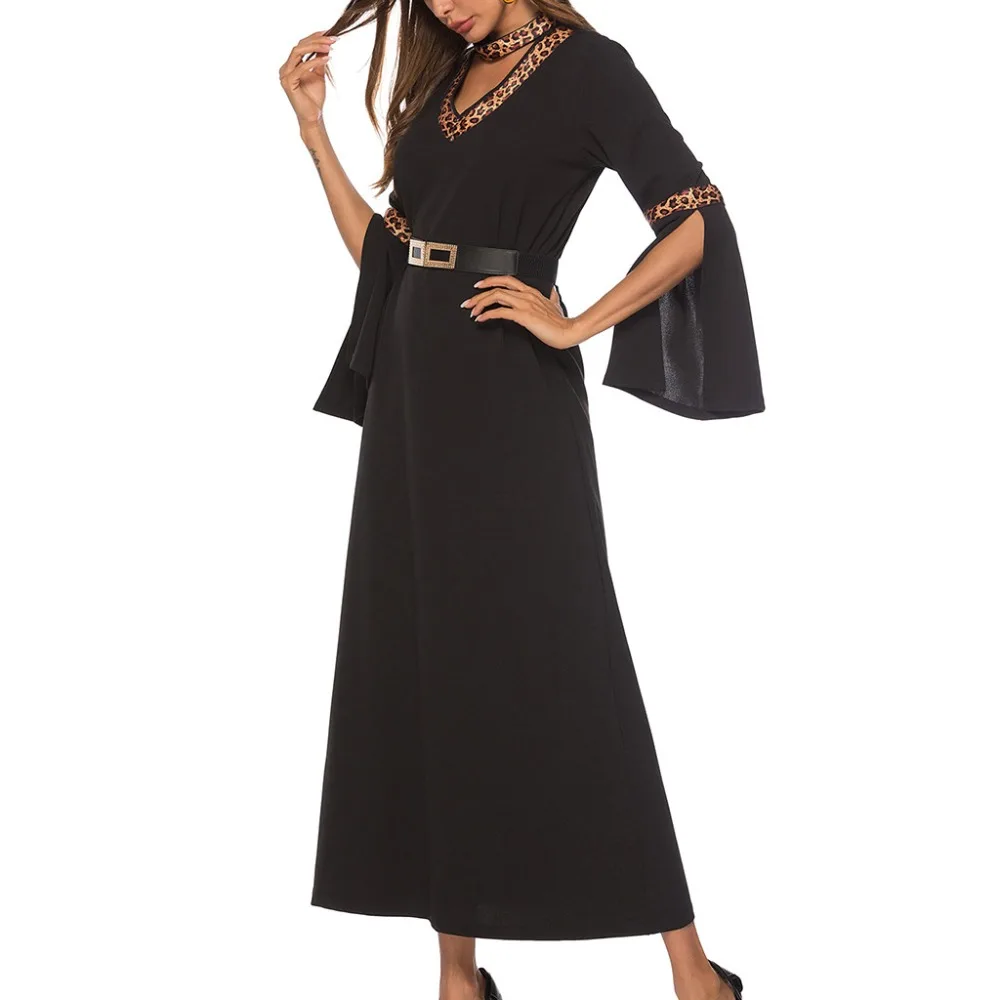 MIARHB Лето Винтаж Платье на для женский леопардовый принт элегантное Половина