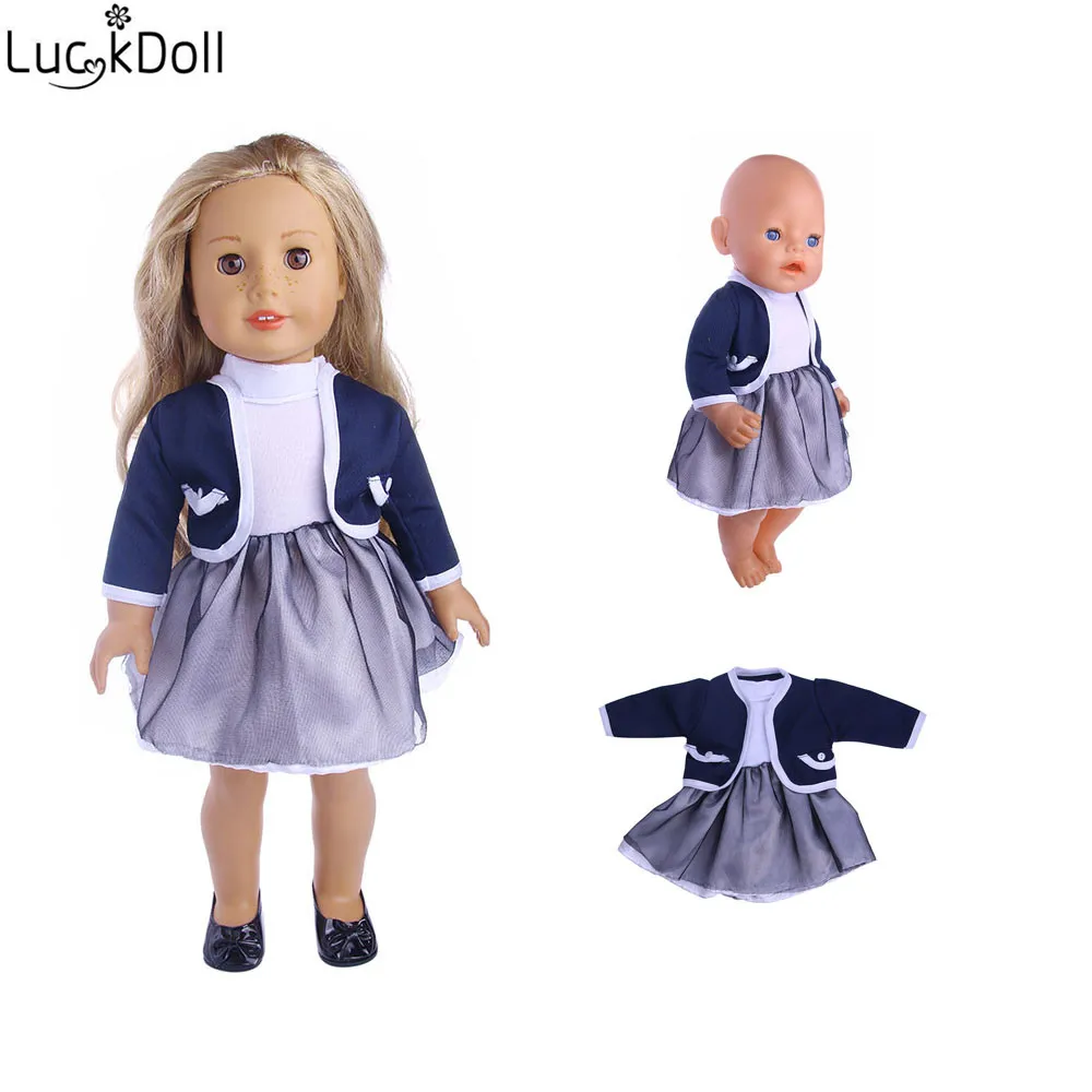 LUCKDOLL высококачественное летнее Модное Новое платье принцессы для куклы 43 см или