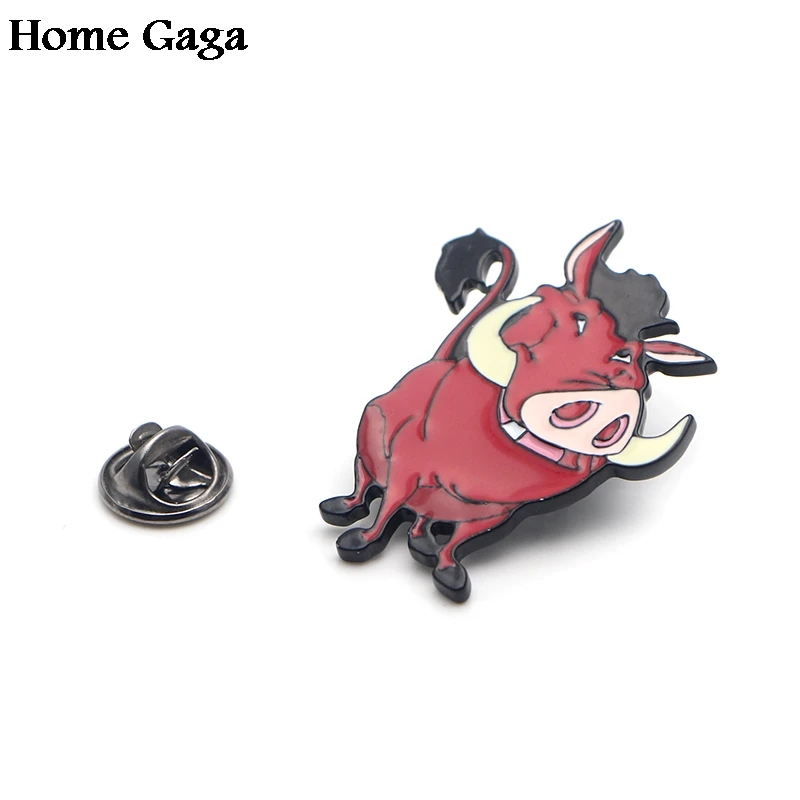 Homegaga Лев kings Mufasa цинка галстуком-бабочкой со смешными героями из мультфильмов булавки броши для рюкзака, одежды для Кепка для мужчин и женщин, Декоративные значки медаль D1842