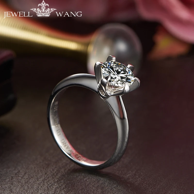 Женское кольцо из белого золота 18 К 1 00 карат|ring for|rings for womenrings women 18k |