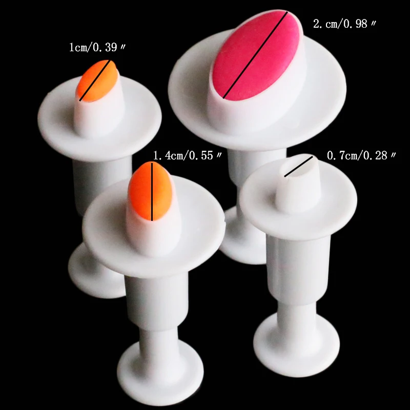 4 шт./компл. пищевой пластик овальной формы для печенья и бисквитов резак Плунжер