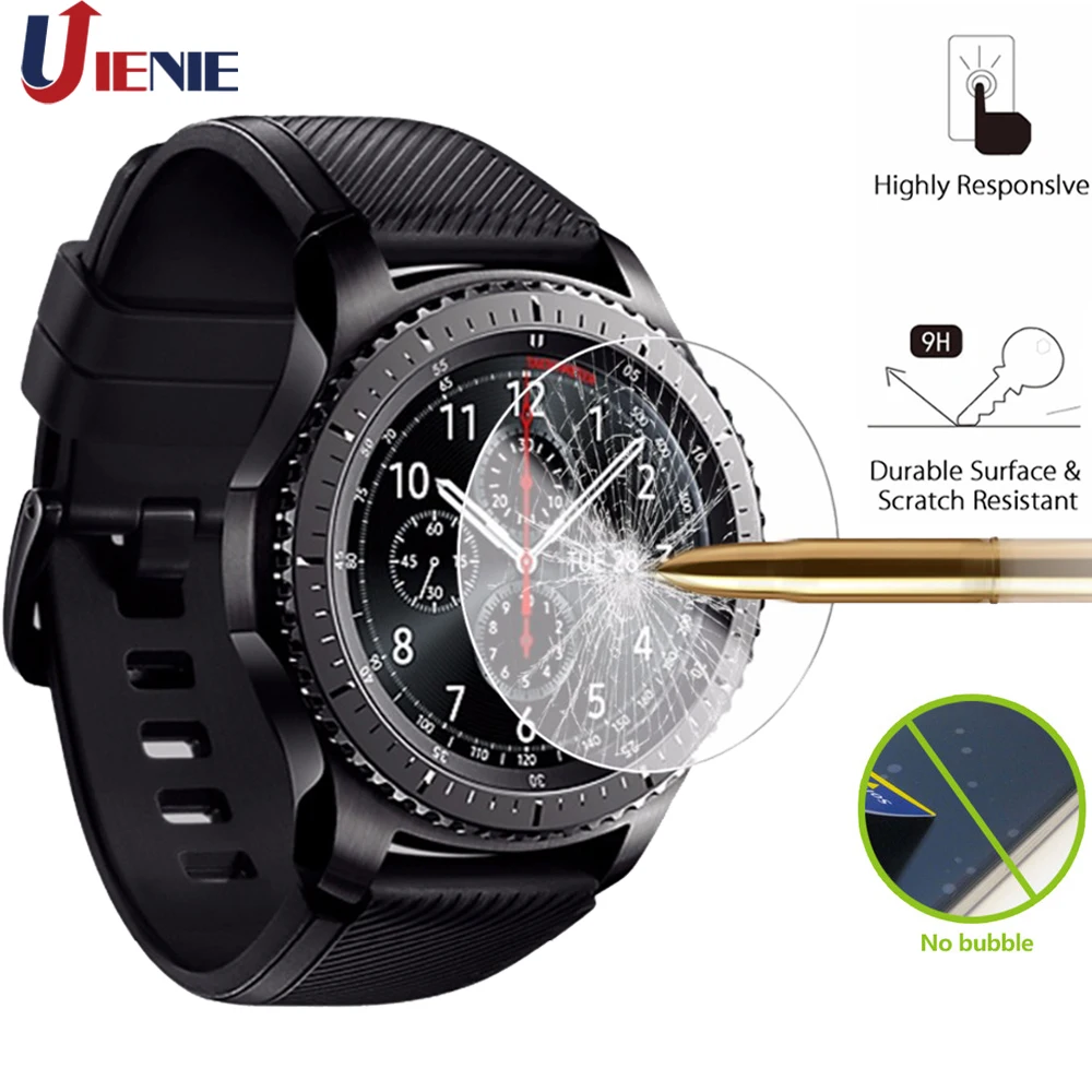 Защитное стекло закаленное 9H для Samsung Gear S3 Frontier | Электроника
