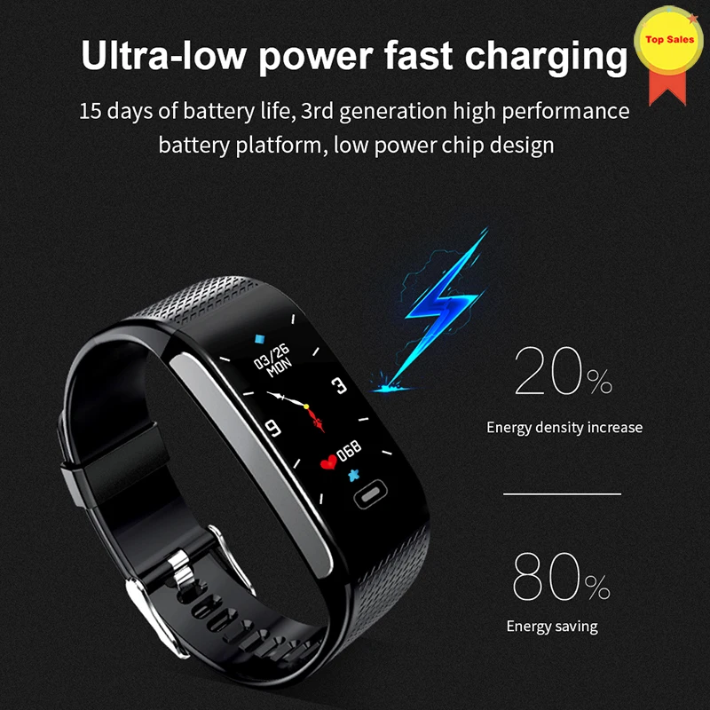 Смарт Браслет фитнес браслет трекер Шагомер кровяное давление ЭКГ PPG healthWrist Watch