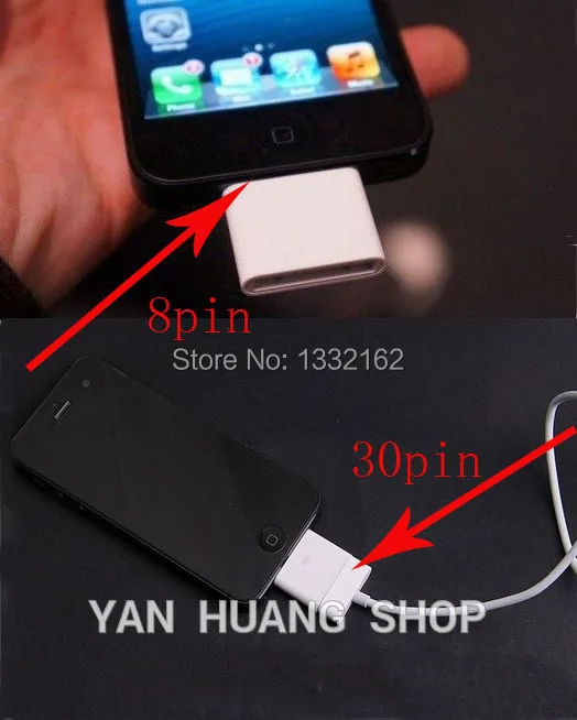 1 шт. 30pin-8pin адаптер зарядное устройство и синхронизация данных для iphone 4 5/5S/5C 6 7 8 Plus