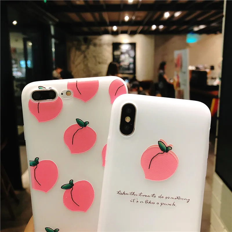 3D рельефный персиковый чехол для iPhone 5S SE 6 6S 7 8 Plus X мягкий Oppo R9 S R11 plus ЧЕХОЛ ДЛЯ vivo X7