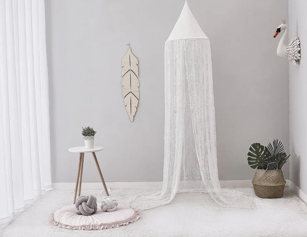 Кружевная детская круглая москитная сетка реквизит для фотосъемки палатка