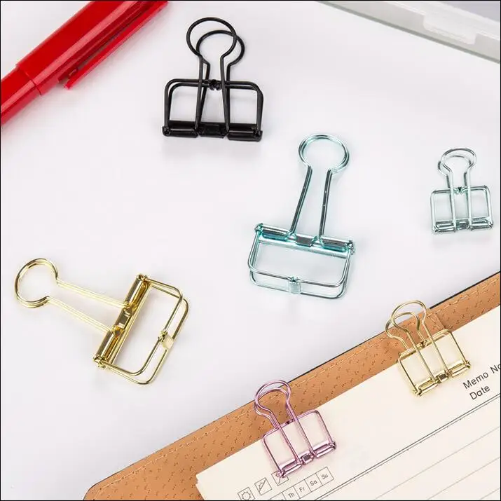 Твердый красочный металлический зажим с длинным хвостом зажимы для купюр/счетов