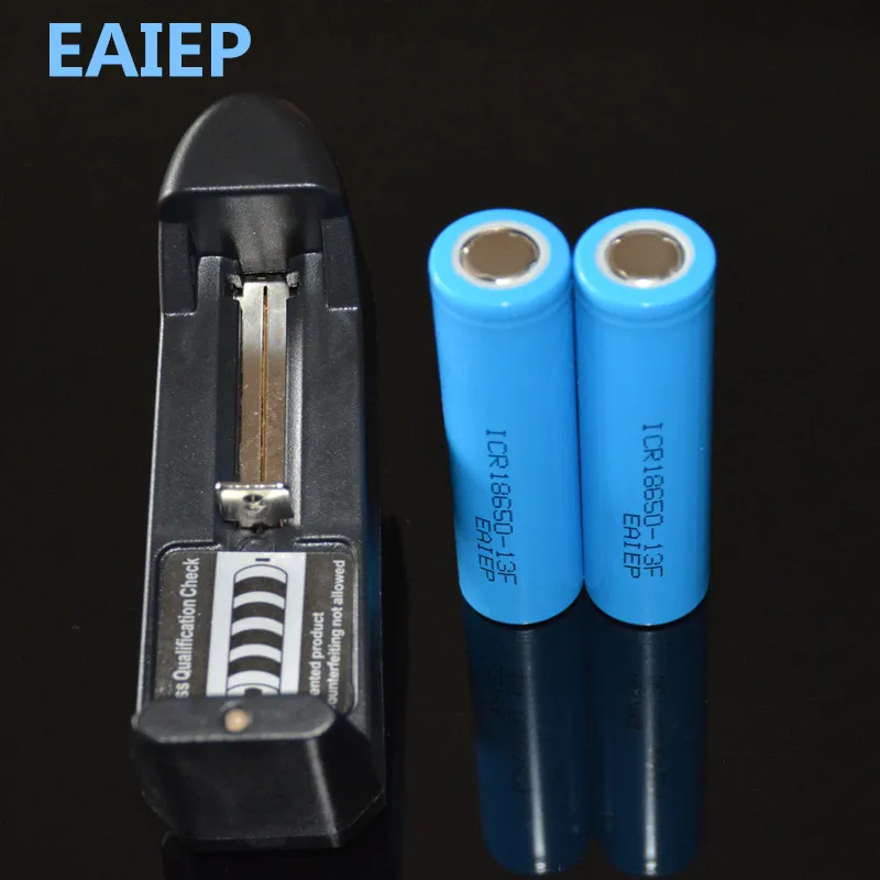 2 шт. литий ионные аккумуляторы EAIEP 18650 1300 мач 3 7 в|rechargeable battery|3.7v batterybattery flashlight |