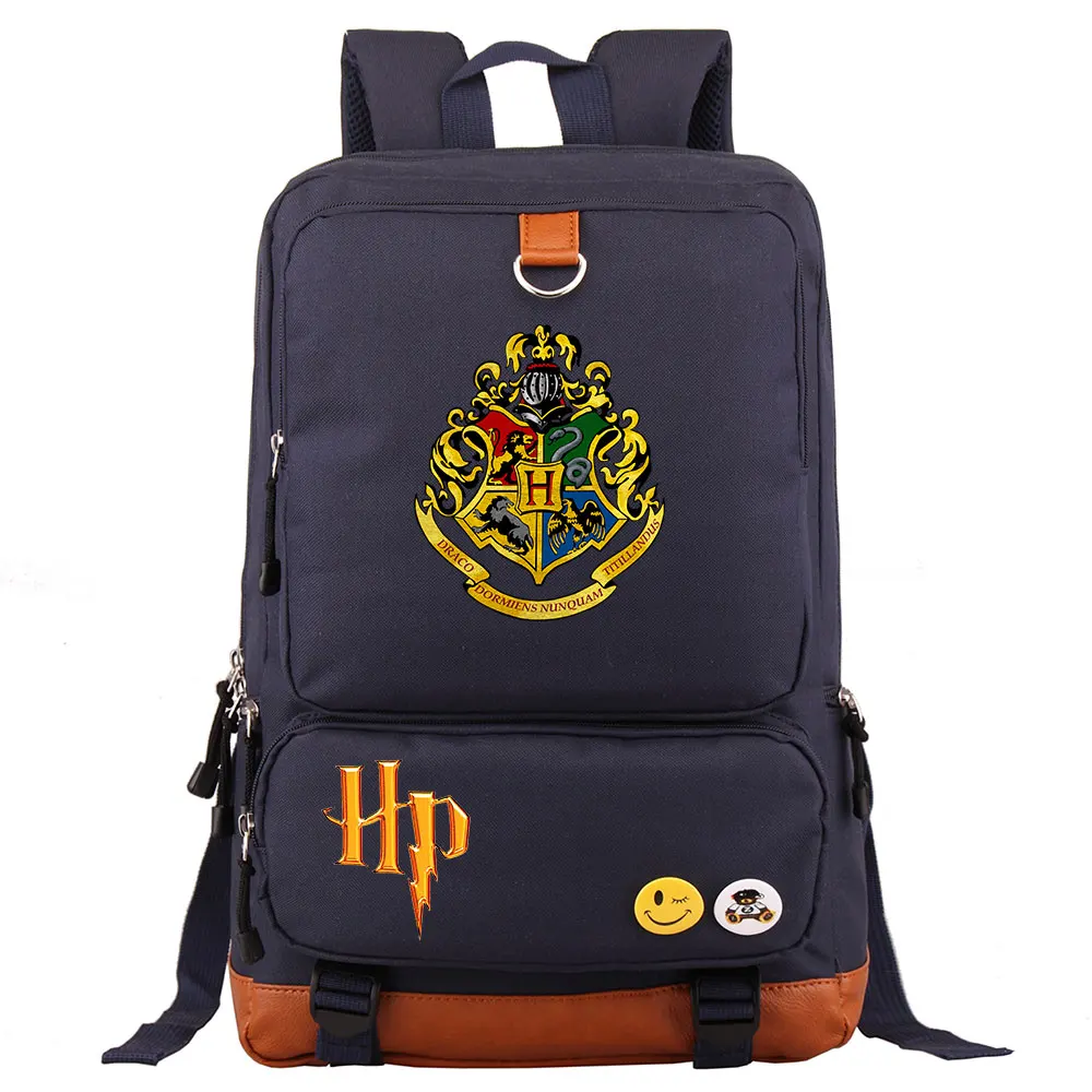 11 Волшебный Хогвартс hp Письмо значок Гриффиндор мальчик девочка школьная сумка женский рюкзак подростковый лоскутный холст мужской студенческий рюкзак - Цвет: 11