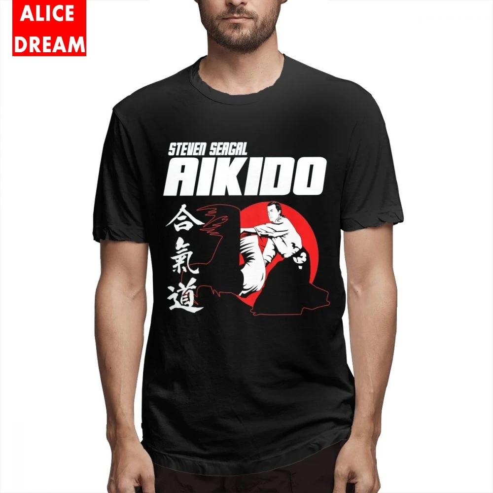 Футболка STEVEN SEAGAL AIKIDO MARTIAL ARTS Япония футболка kanji Мужская Уличная из органического