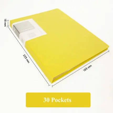 30 Pockets Несколько карманов А5 Папка буклет офисная бумага Органайзер Сумка для документов Прозрачная ПВХ сумка дисплей книга - Цвет: 30 Pockets
