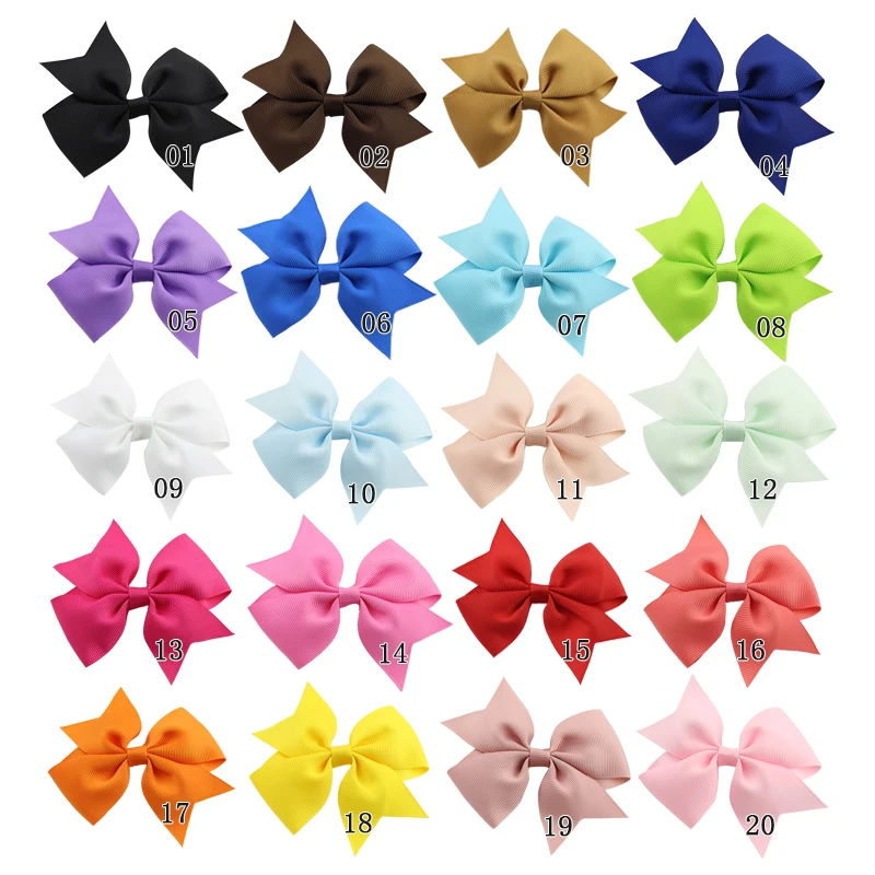 Hair Bow Boutique Solid Grosgrain Ribbon Hairgrips baby Clips Headwear Barrette Bowknot HairpinsFor Women Girls Accessories | Детская