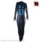 Соблазнительный латексный полный боди с носками на молнии с ключом, маска с капюшоном, перчатки, резиновый костюм кошки, комбинезон, облегающий женский костюм