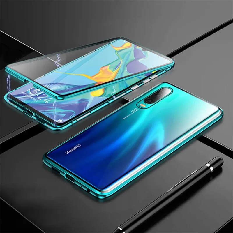 R just магнитный металлический бампер для Xiaomi mi 9 Mi9 SE Mi 9T закаленное стекло передняя