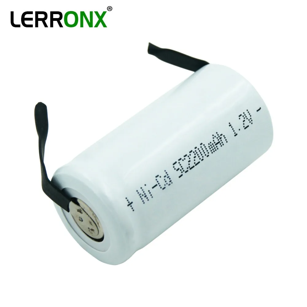 Аккумулятор LERRONX Sub C 1 2 В 1800 мА · ч Ni CD перезаряжаемый аккумулятор со штифтами для