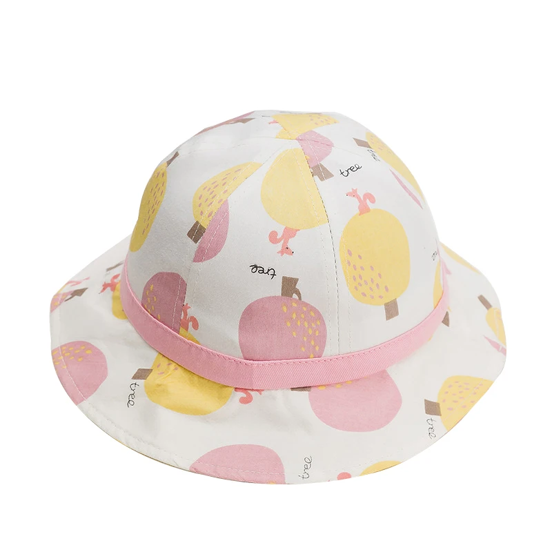 Pink baby hat Милая детская шапочка для девочек; хлопковая детская шапка с принтом сердца для мальчиков; сезон весна-лето; шапка для маленьких девочек; аксессуары с принтом; детская шапочка - Цвет: Pink baby hat