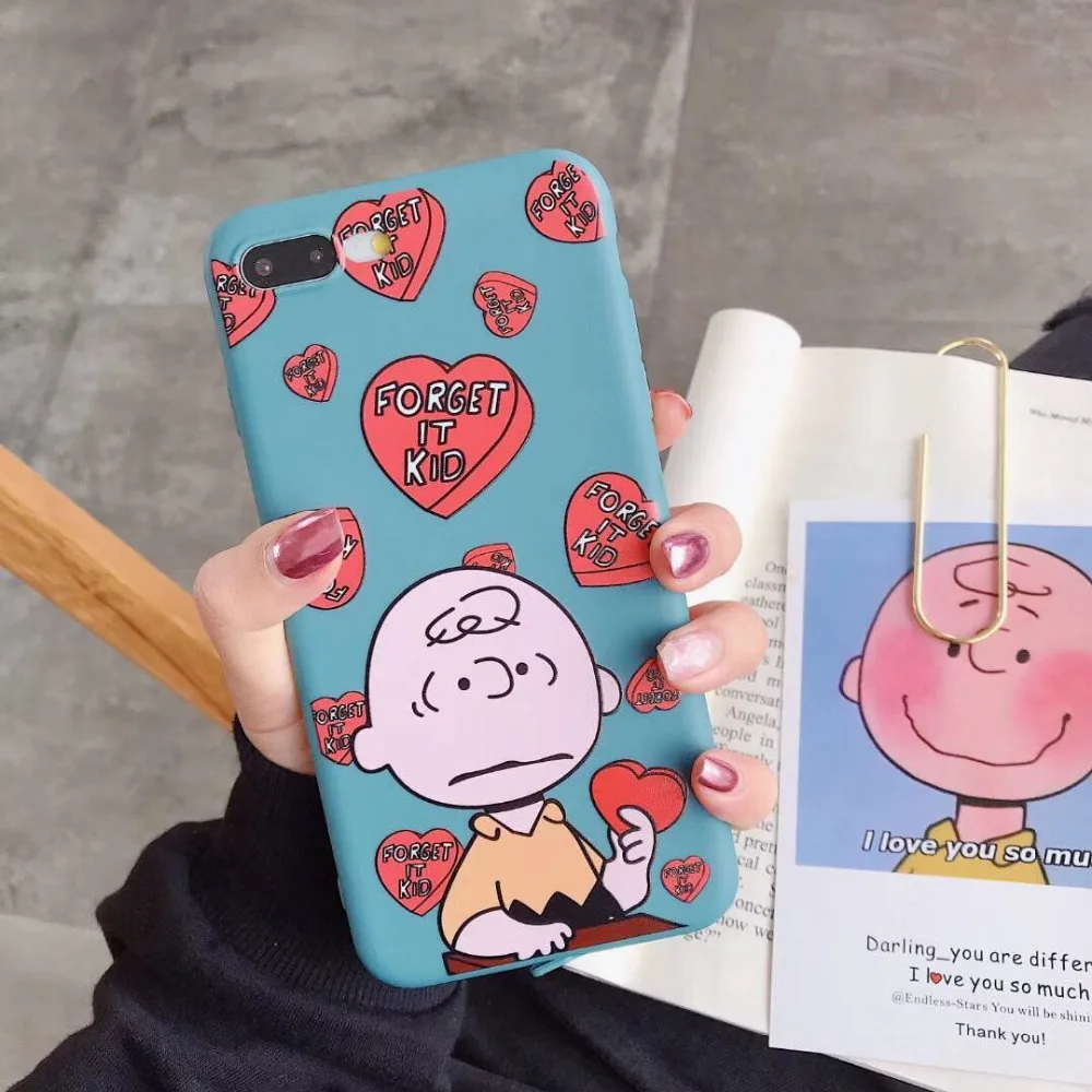 WOTP пара милая мультяшная Любовь Сердце чехлы для iPhone XS Max XR INS мягкий TPU X 6 S 7 8 Plus