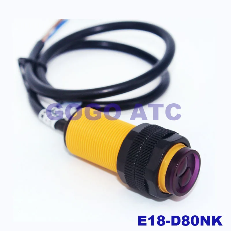 E18 D80NK Рассеянное отражение инфракрасный NPN индукционный фотоэлектрический