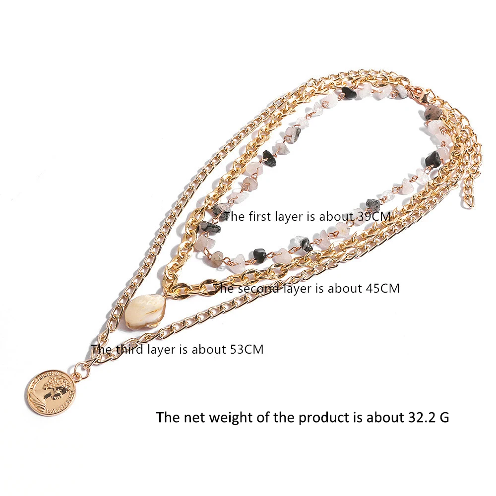 2019 новые стильные Богемские ожерелья многослойное ожерелье из натурального