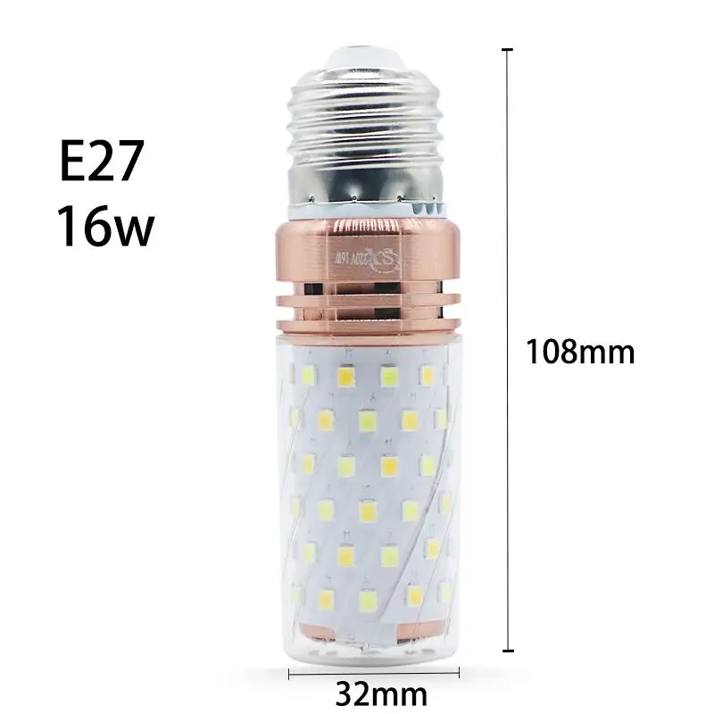 Светодиодная лампа кукуруза SZYOUMY E14 E27 12 Вт 16 SMD2835 СВЕТОДИОДНЫЙ 220 В 3 цвета