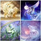 5D алмазов картина единорог с изображением героев мультфильмов Полный Круглый дрель Алмазная вышивка животных украшения дома из мозаичного стекла вышитые крестом подарки