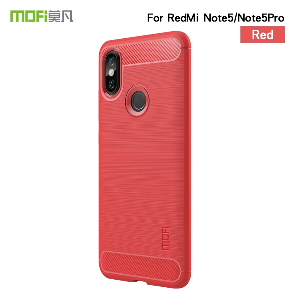 Красный MOFi для Xiaomi Redmi Note 5/Note 5 Pro чехол противоударный мягкий ТПУ задняя крышка для Redmi Note 5 чехол для телефона s - Цвет: Красный