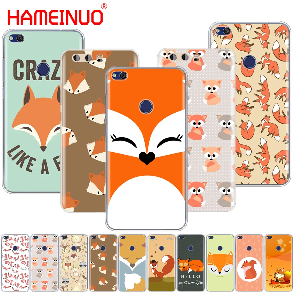 HAMEINUO sly fox чехол для телефона с милыми животными huawei Ascend P7 P8 P9 P10 lite plus G8 G7 honor 5C 2017 mate