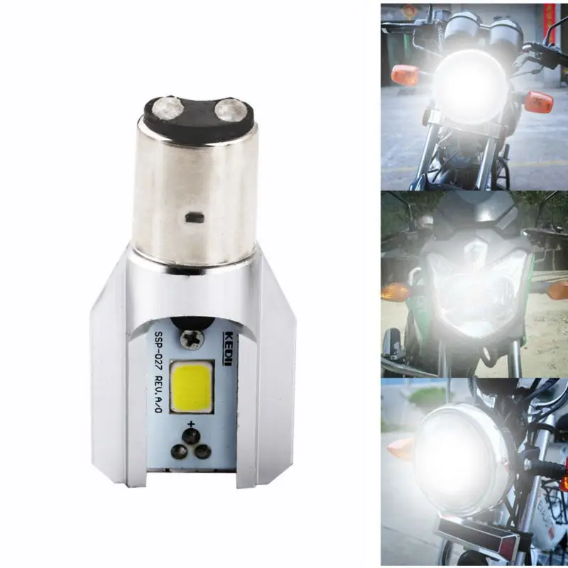 10 шт. H6 светодиодные фары для мотоцикла COB Led 1000LM BA20D H/L лампа скутера ATV мото