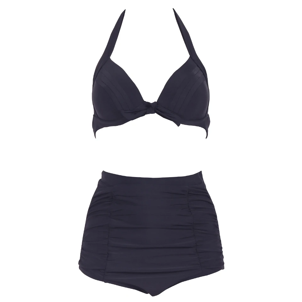 Женский купальник с пуш-ап KayVis однотонный бразильский купальник-бикини пляжная