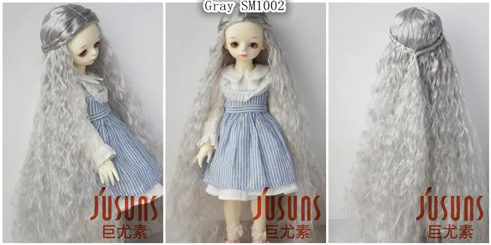 JD138B 1/6 1/4 1/3 длинной волны BJD химическое мохер кукла парики YOSD MSD SD для детей от 6 до 7 дюймов 7-8 дюймов, 8-9 дюймов парик аксессуары для куклы