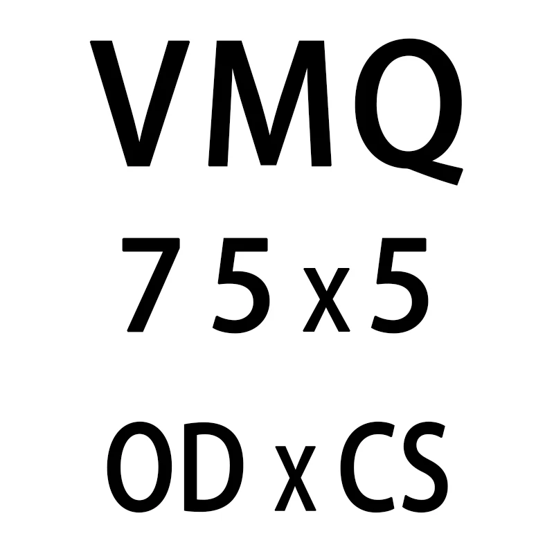 Белый силиконовым кольщом силикон/VMQ-хомут с круглым воротником для мальчиков и девочек 5 мм Толщина OD55/60/65/70/75/80/85/90/95/100/105 мм резиновое уплотнительное кольцо уплотнение шайба - Цвет: OD75mm