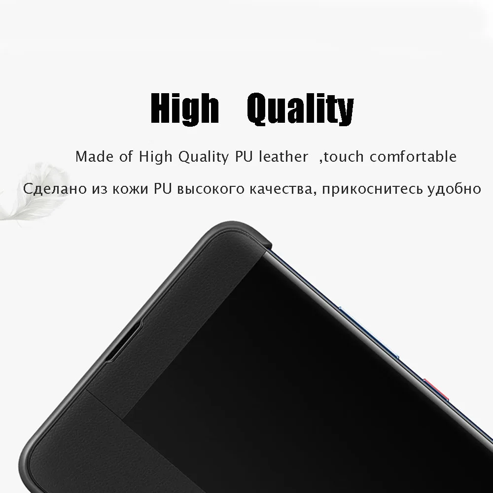 Официальный флип-чехол для Huawei Mate 20 X, кожаный чехол для Huawei Mate 20 X, умный сенсорный чехол с окном, чехол для телефона Mate 20X, чехлы для телефонов