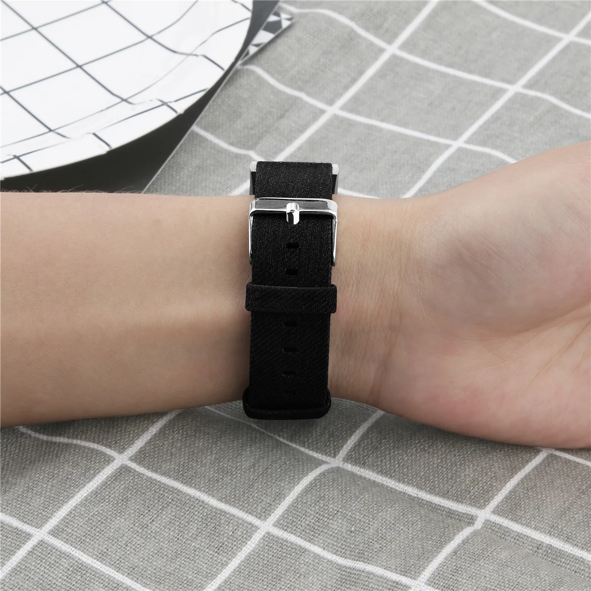 Ремешок для наручных часов для Fitbit заряд 2 ремешок; туфли из парусины; дышащая сменный Браслет для Fitbit заряд 2 Correa Fitbit часы 64002