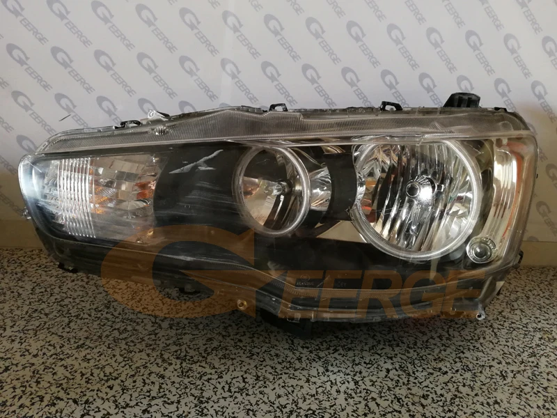 Для Mitsubishi Lancer X 10 2007- галогенные фары отличное Ультра яркое освещение CCFL ангельские глазки комплект Halo Кольцо