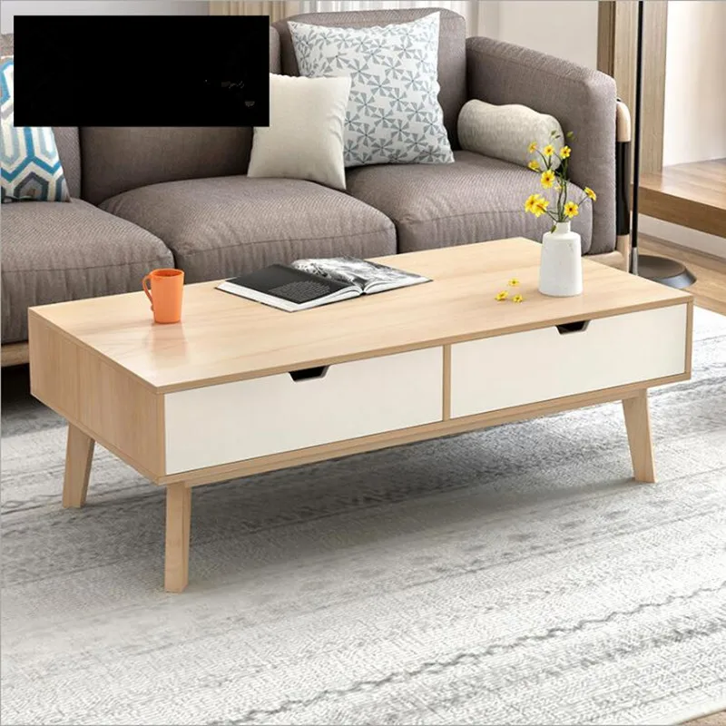 Скандинавский деревянный журнальный столик мебель для гостиной многоцелевой
