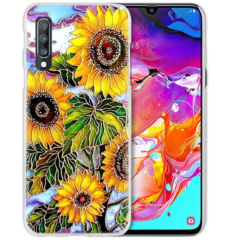 Чехол для samsung Galaxy A50 A70 A20e A40 A30 A20 A10 A8 A6 Plus A9 A7 жесткий прозрачный чехол для телефона