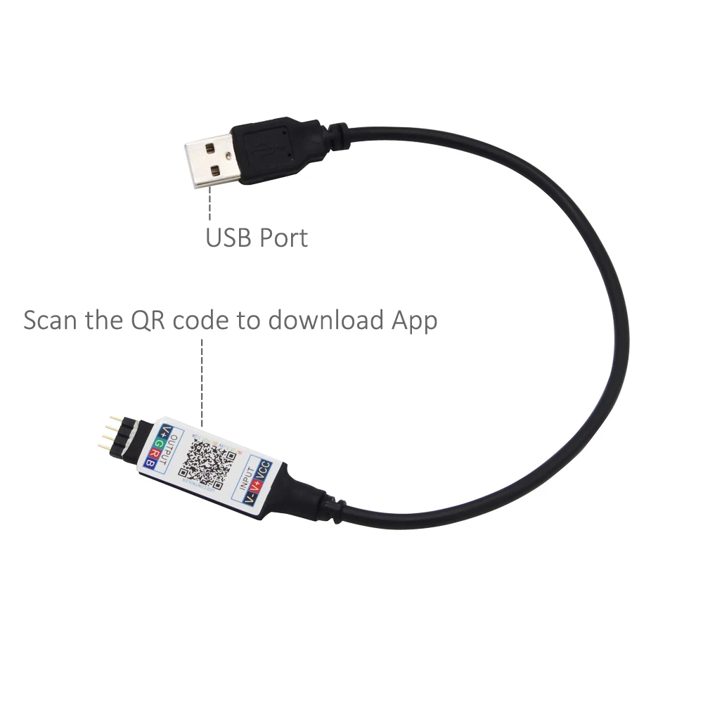 USB RGB контроллер Bluetooth LED DC 5V 6A Светодиодная лента мини музыкальный беспроводной