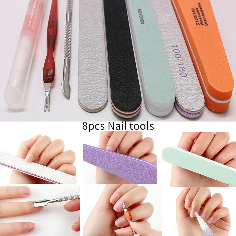 Набор аксессуаров для ногтей 8 шт.|manicure tools|nail art manicure toolsprofessional nail |