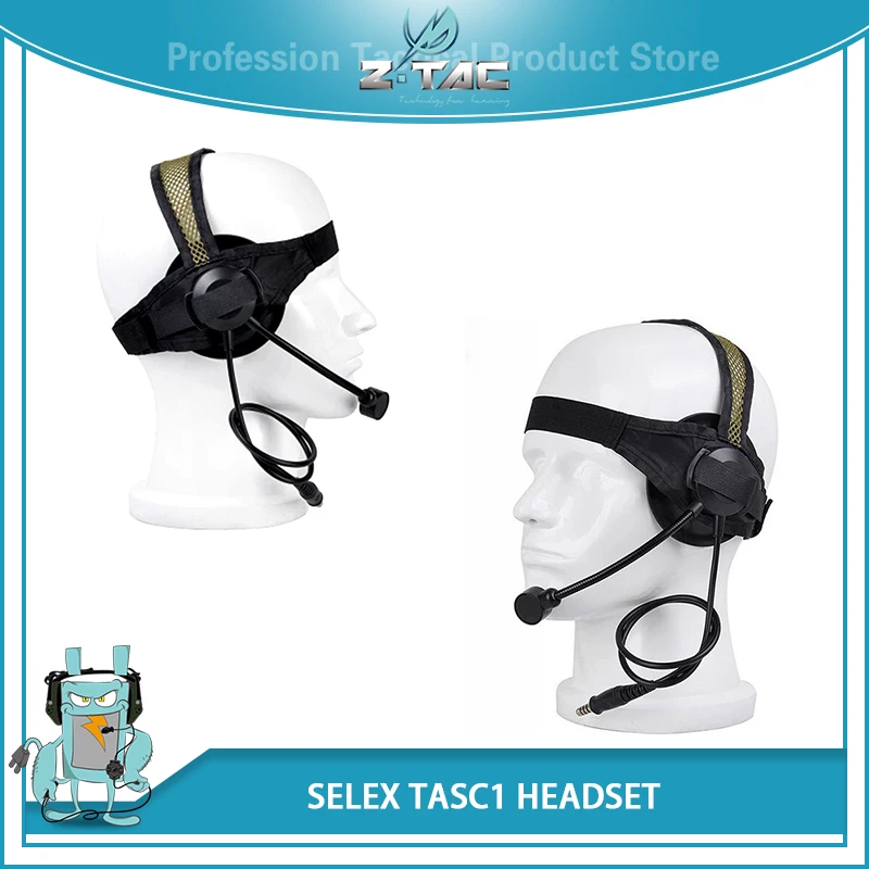 Z-tactical zSelex TASC1 наушники для охоты Airsoft Ушная гарнитура Военная Тактическая авиация с новым военным стандартным разъемом Softair