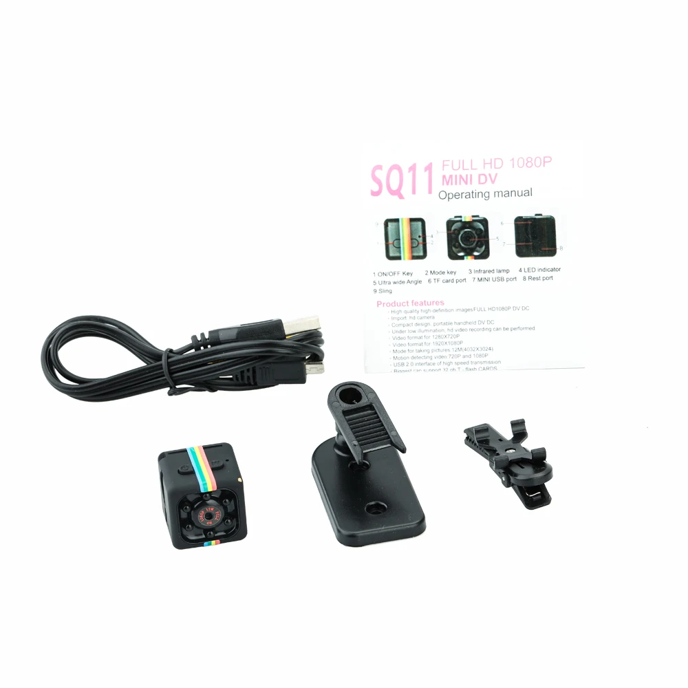 SQ11 HD мини камера 1080P видео датчик ночного видения Видеокамера микро камера s DVR DV регистратор движения видеокамера SQ 11