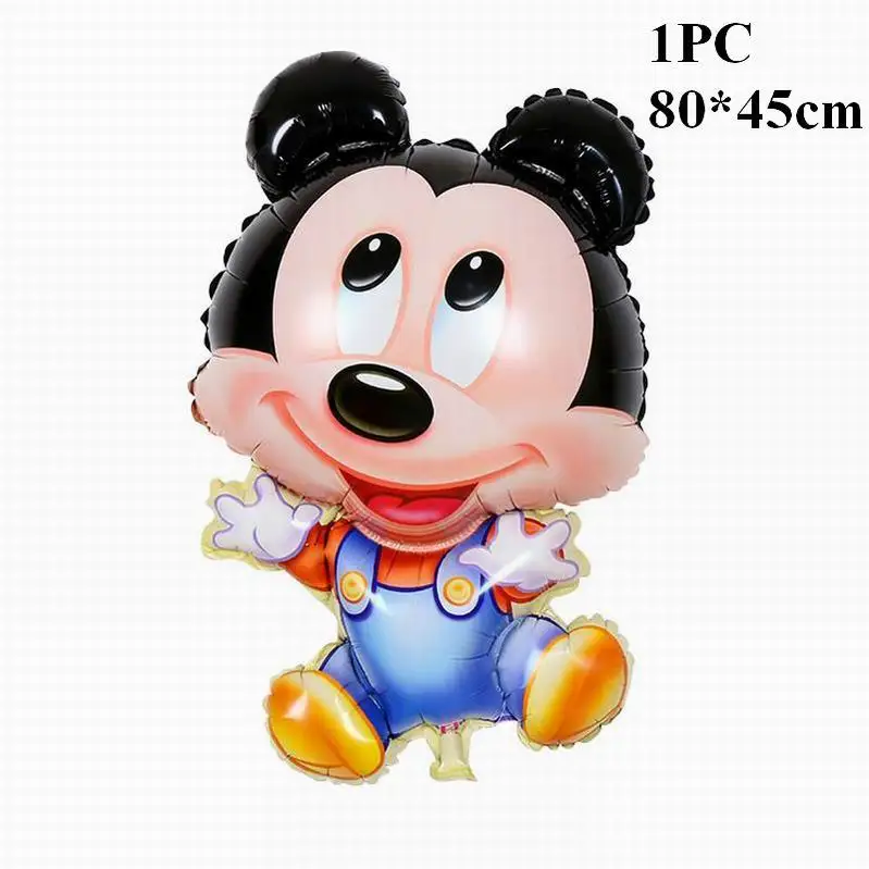 80cm mickey 8 шт с Микки Маусом и Минни Маус комплект Мышь шарик из фольги в форме baby shower вечерние писчая бумага globos детские игрушки для happy birthady вечерние украшения - Цвет: 80cm mickey