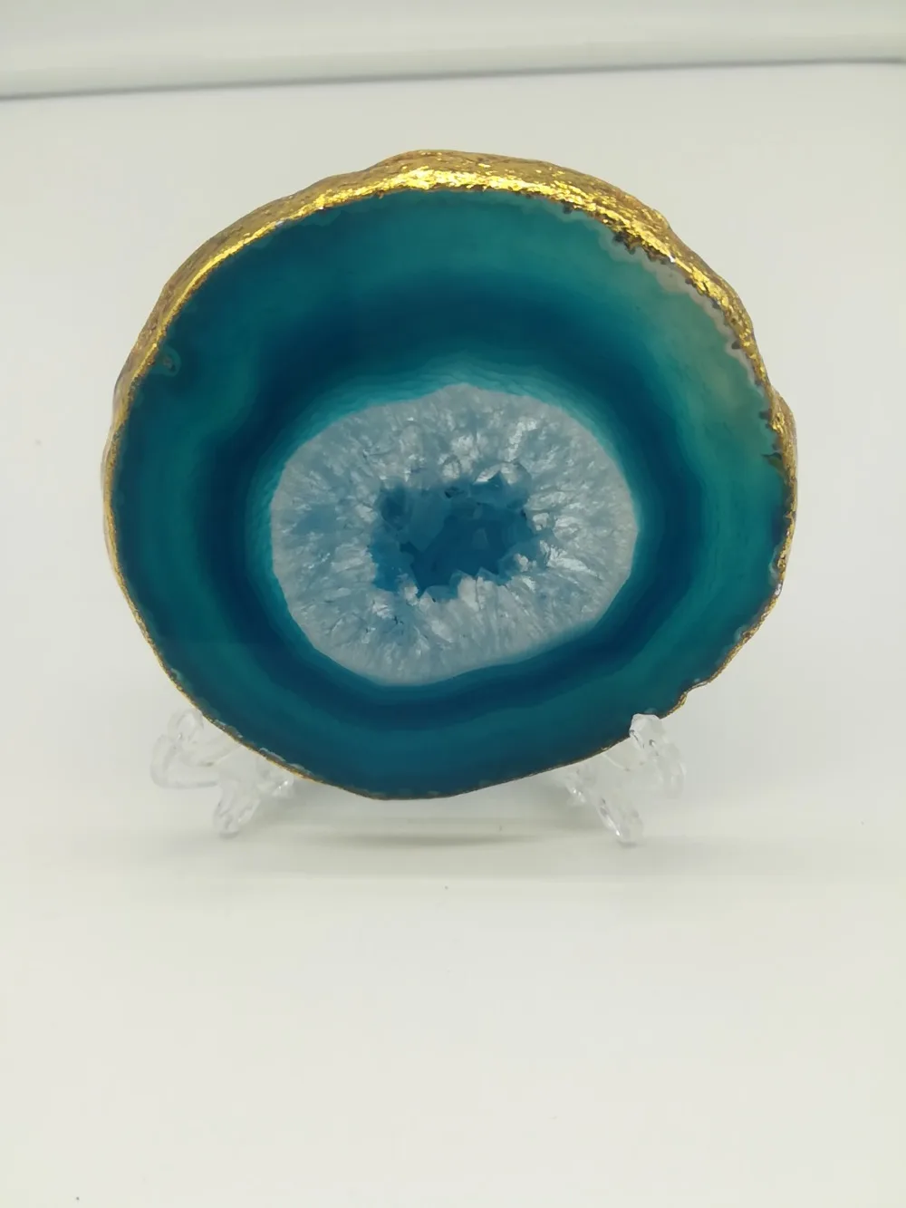 Grand agate bleue Geode Poli Cristal Quartz | Дом и сад