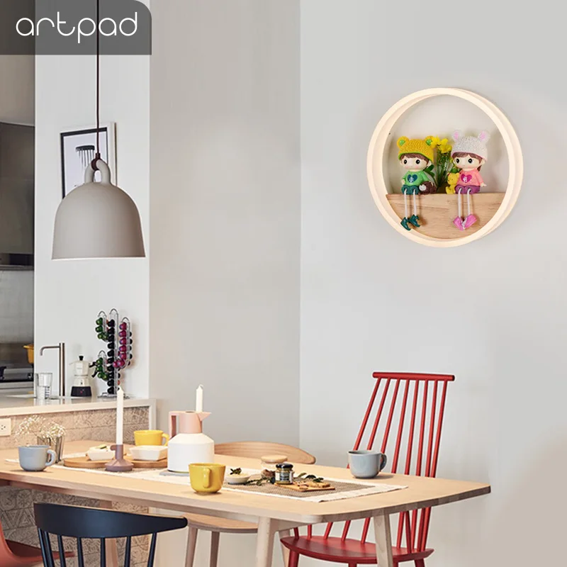 Artpad 19 Вт металлическая рама прикроватная круглая настенная лампа с
