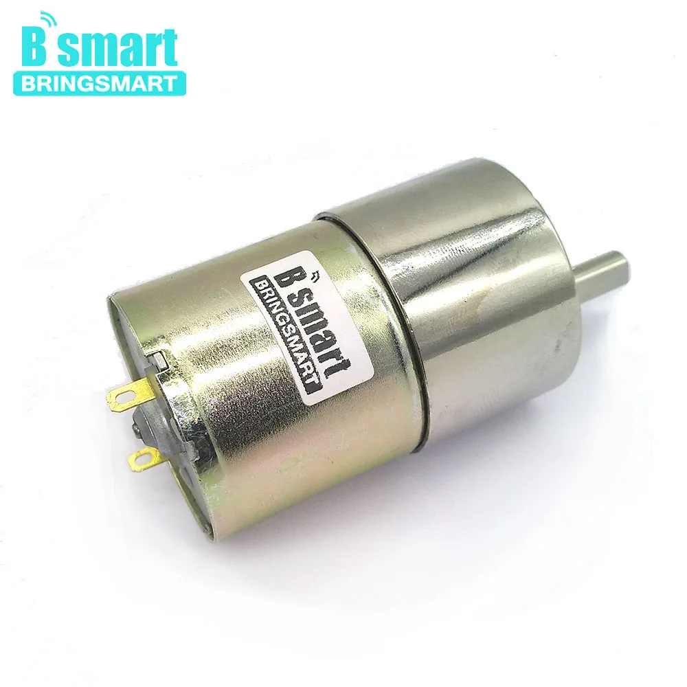 Bringsmart 37GB520 мини-мотор-редуктор 12 вольт двигатель постоянного тока с высоким крутящим моментом 24 вольт Реверсивный металлический электродвигатель части оборудования