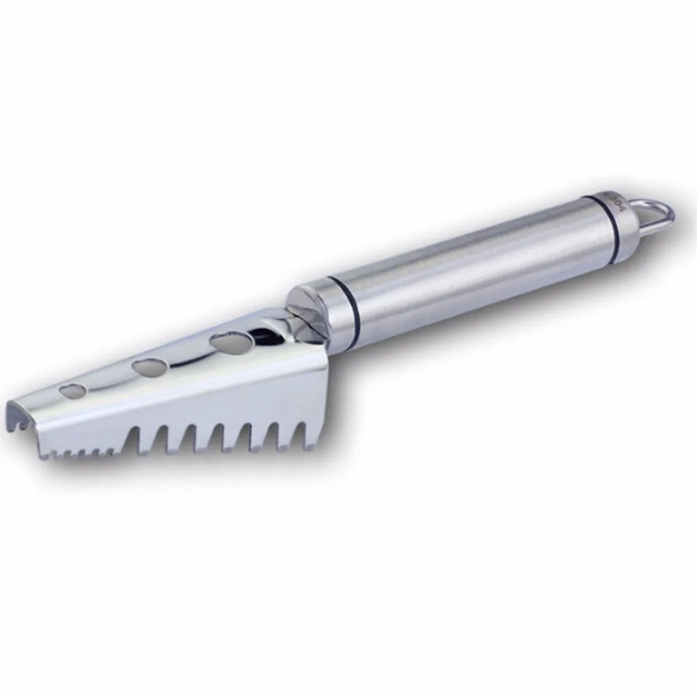Stainless Steel Fish Scraper Knife Tools Skin Scaler Brush Cleaner Peelers Cooking High Quality B209 | Дом и сад