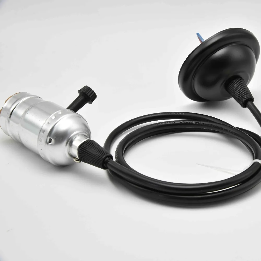 E27 держатель лампы edison потолочная Античная алюминиевая осветительная розетка с