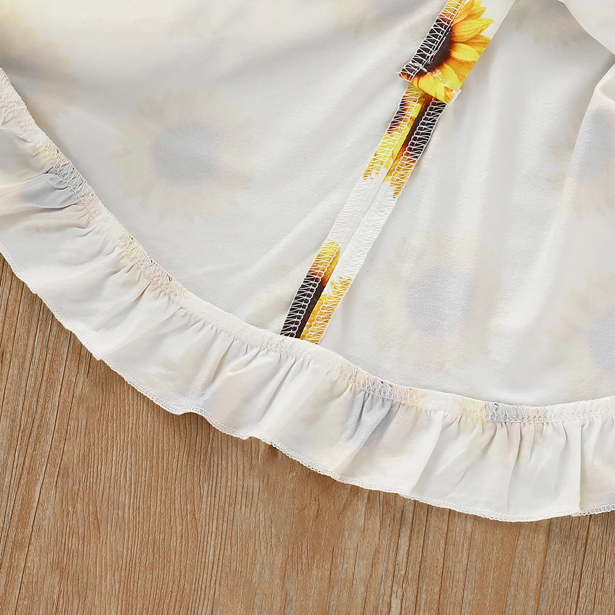 

2019 New Fashion Baby Girls Child Sunflower Pattern Princess Party Kid Summer Sleeveless Line Dress with Ribbons